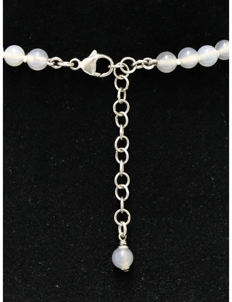 Sautoir Chanel perles grises étoiles