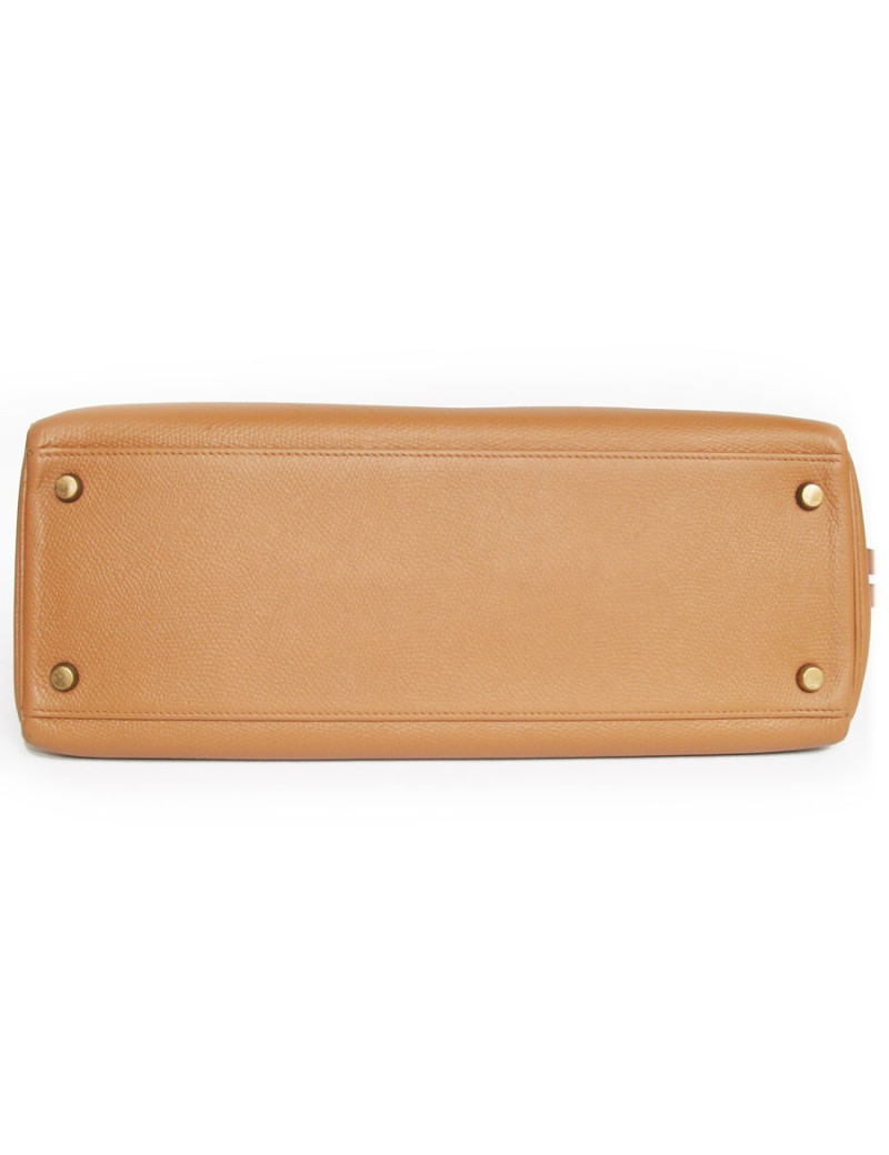 Kelly 32 HERMES en cuir togo marron