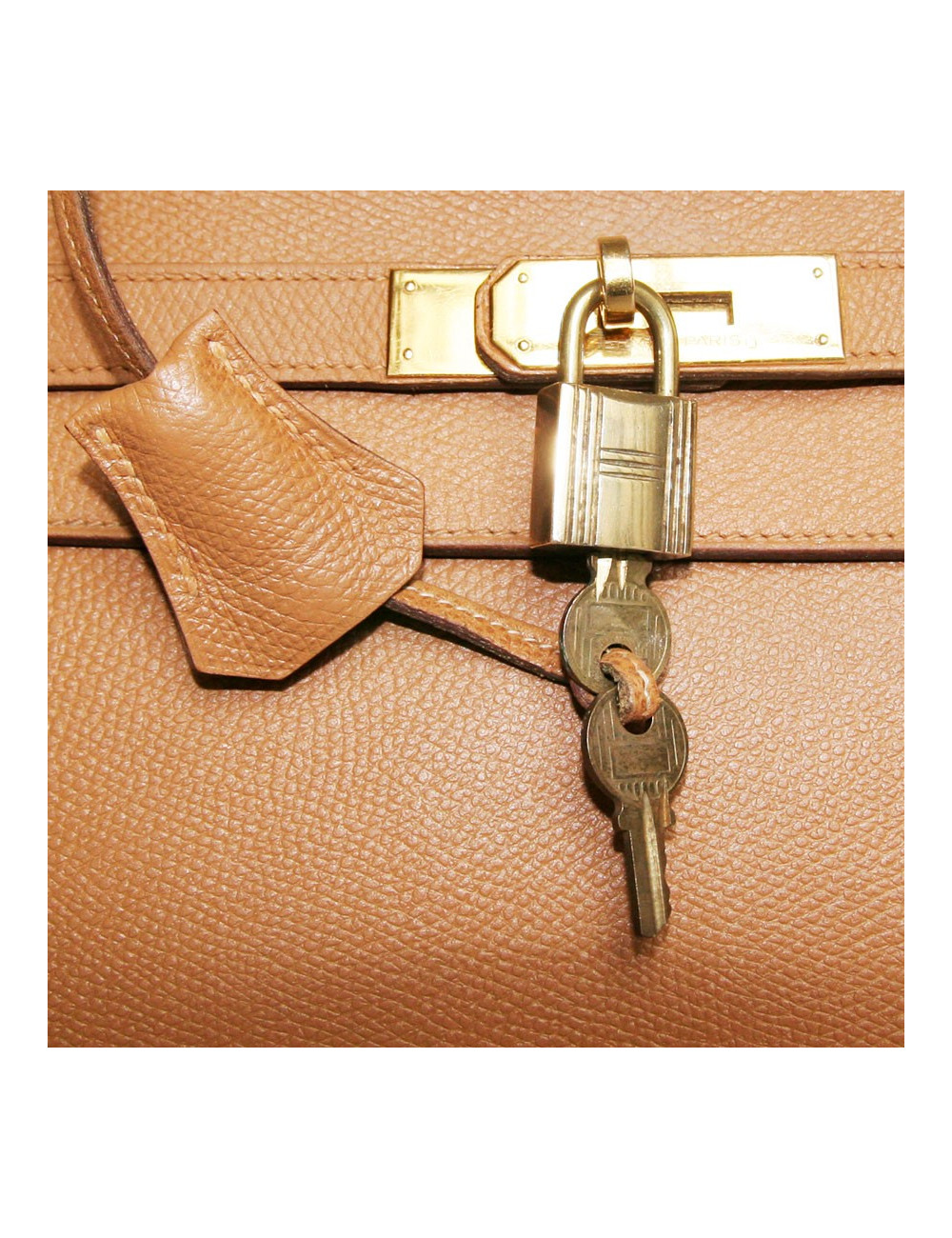 Kelly 32 HERMES en cuir togo marron