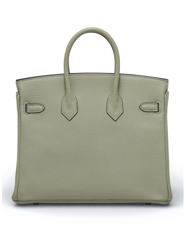 Hermès Birkin 25 togo gris névé bijouterie dorée 2