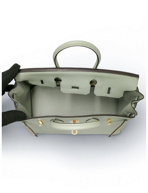 Birkin 25 togo gris névé bijouterie dorée