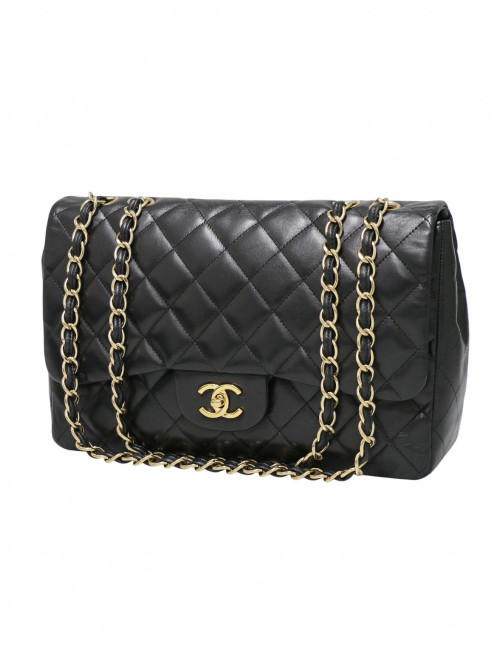 Sac chanel jumbo un rabat matelassé noir