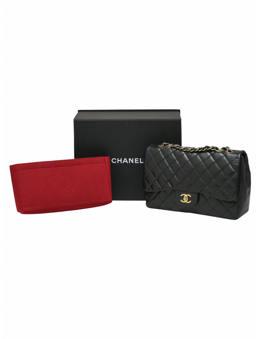 Sac chanel jumbo un rabat matelassé noir