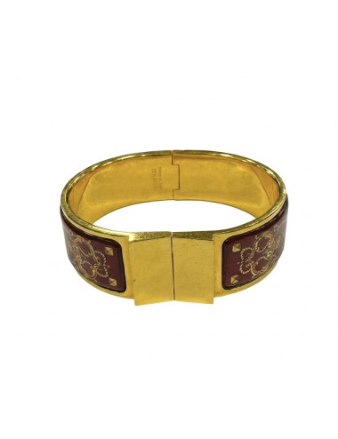 Bracelet Hermès cloisonné rouge H