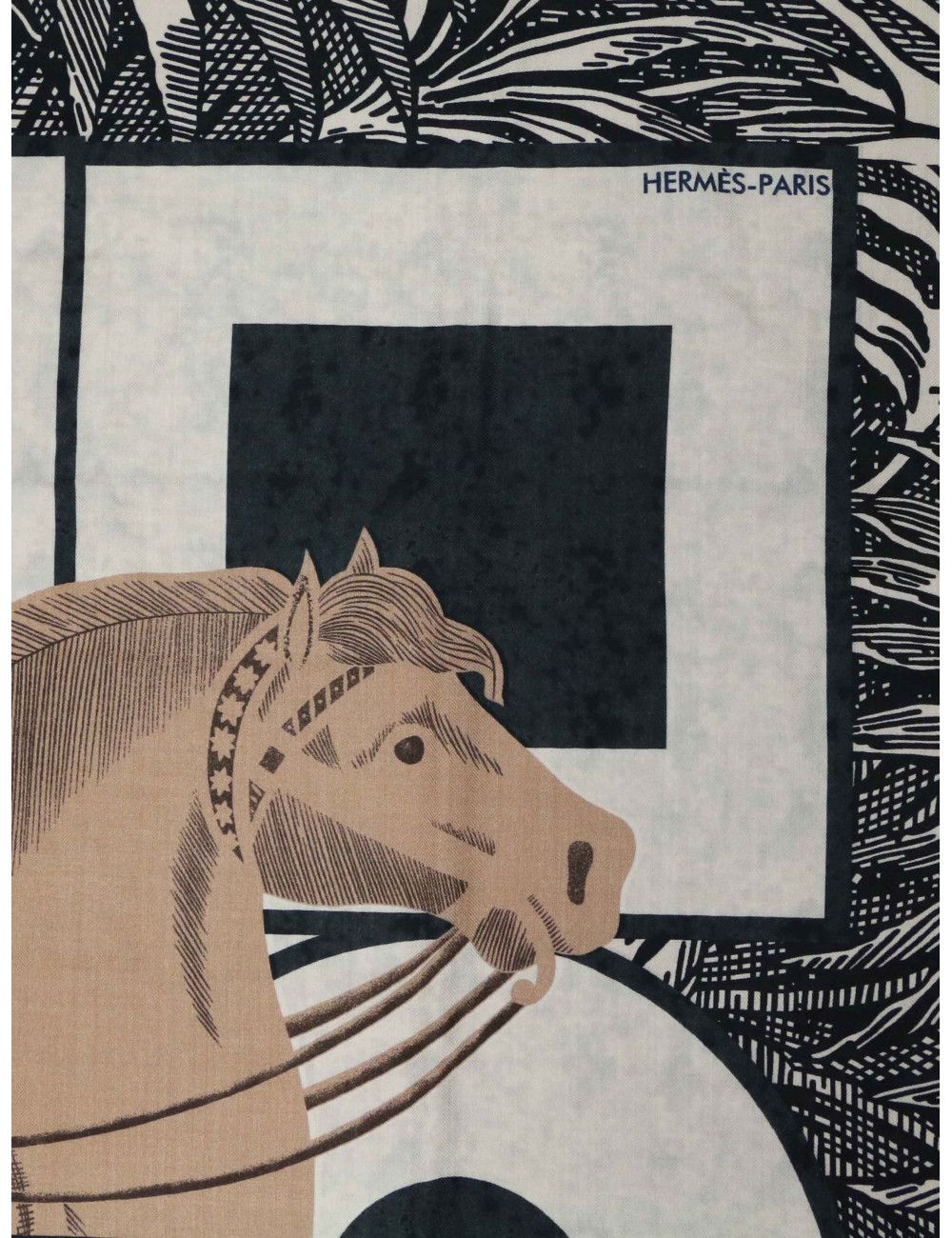 Châle 140 Hermès Cavalier en Formes