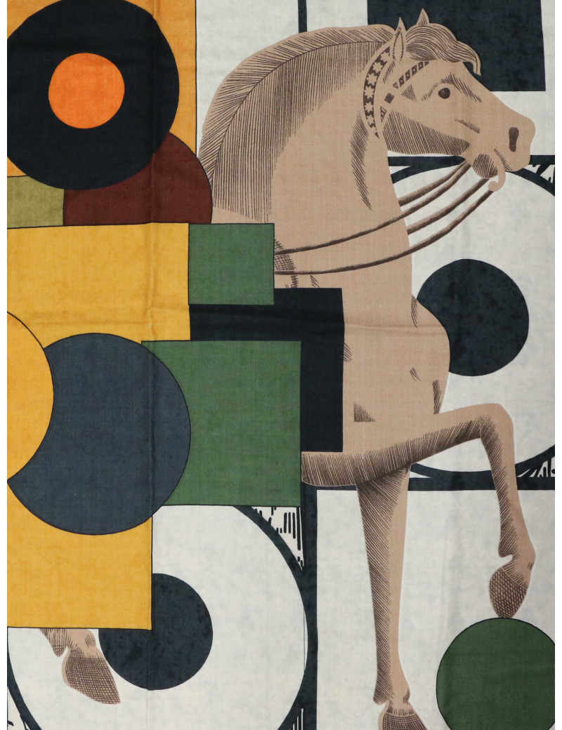 Châle 140 Hermès Cavalier en Formes