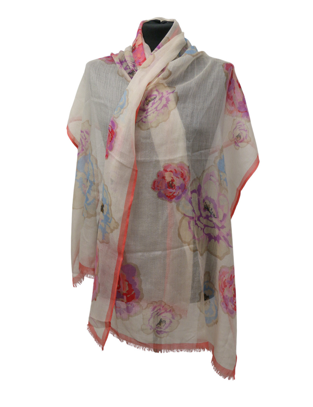 Foulard Chanel camélias rose