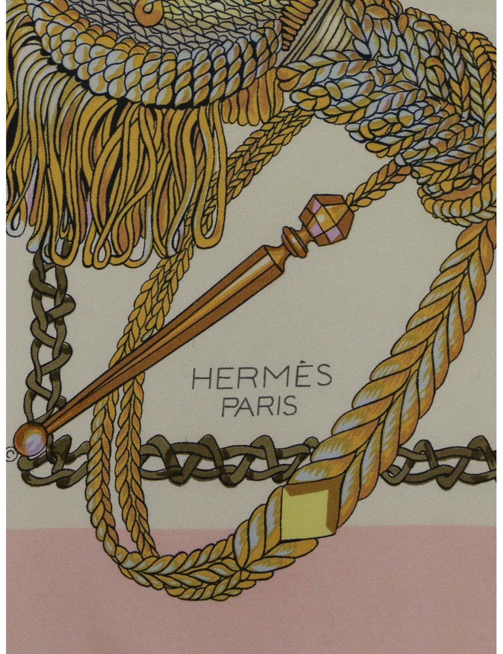 Carré HERMES bord rose