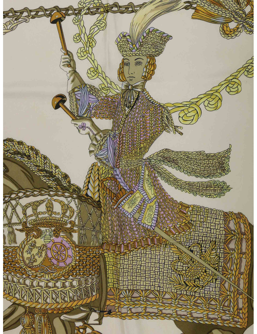 Carré HERMES bord rose