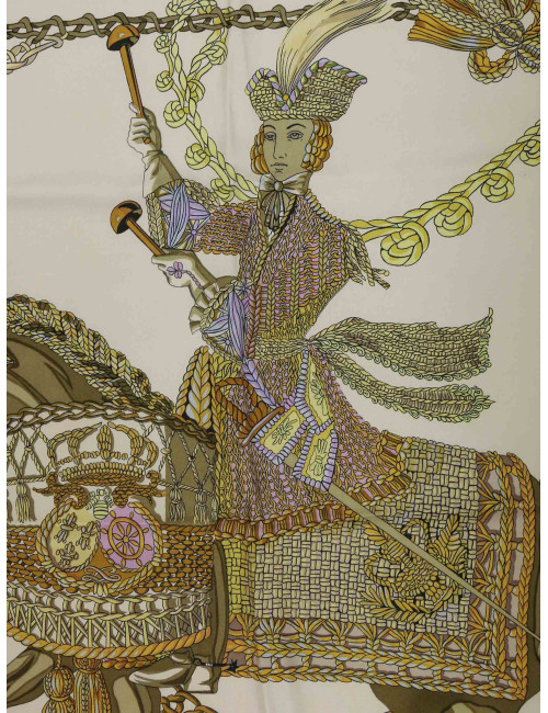 Carré HERMES bord rose