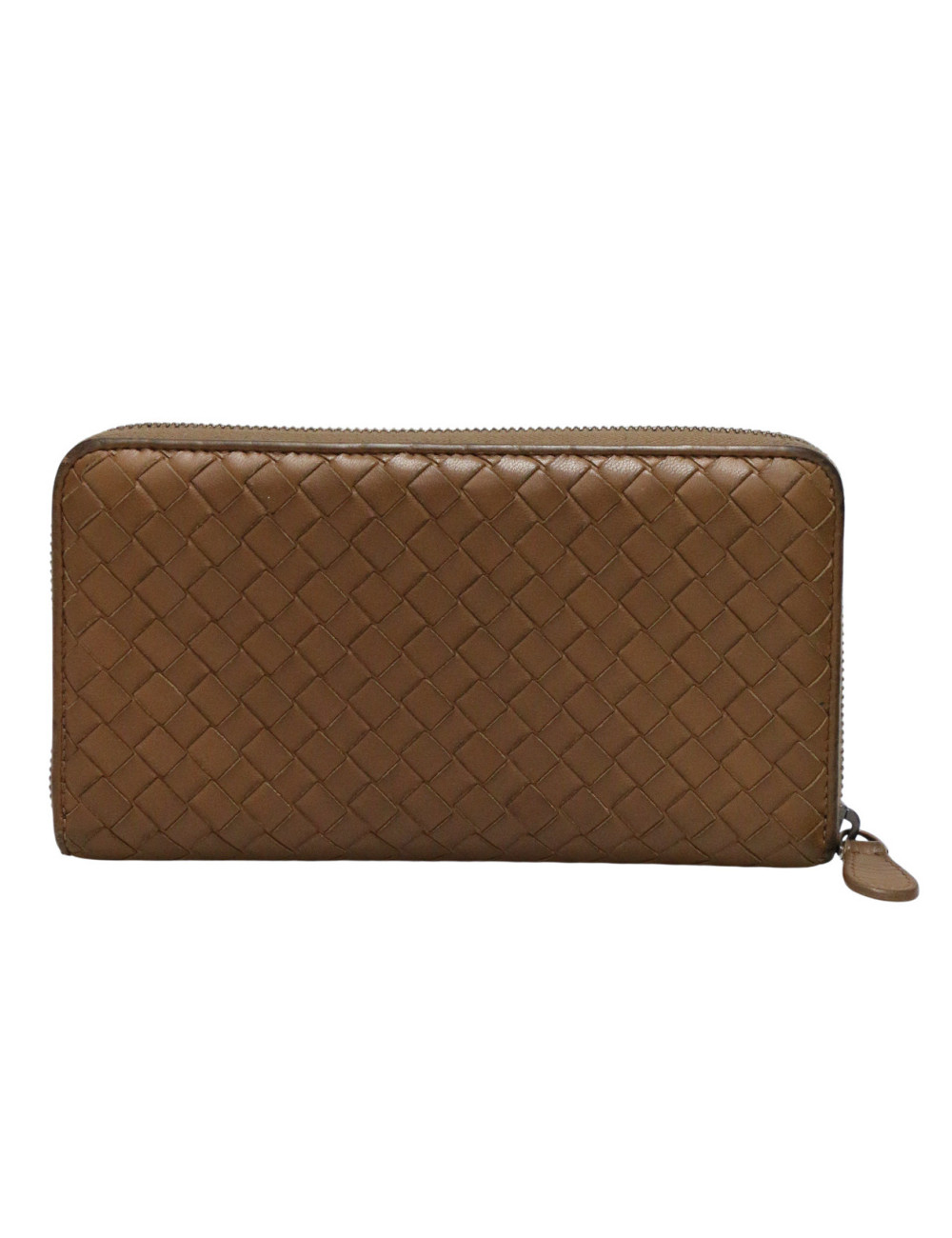 Portefeuille Bottega Veneta cuir tressé zippé