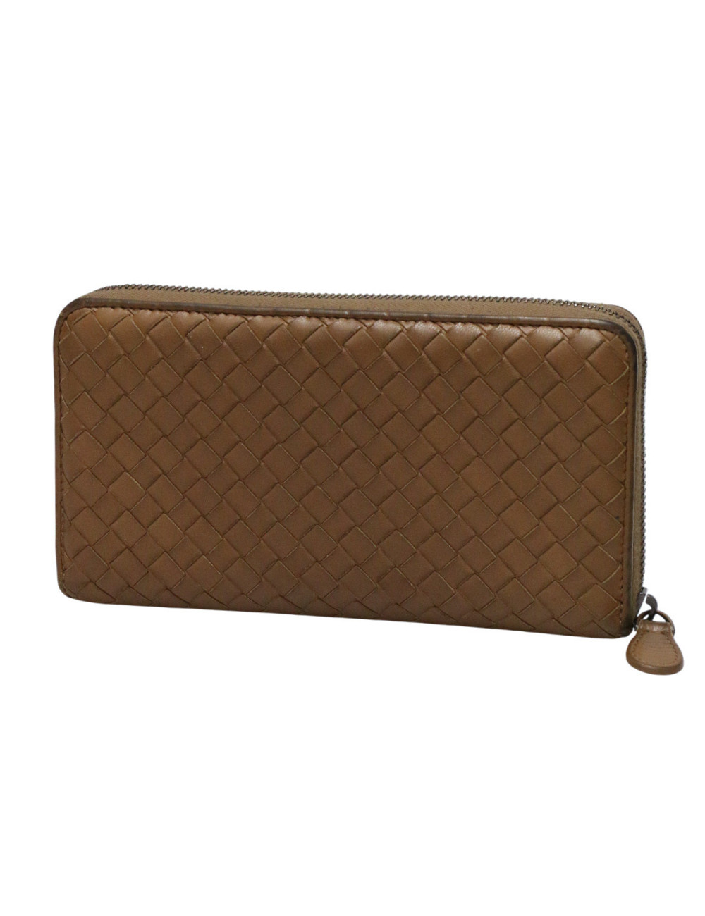 Portefeuille Bottega Veneta cuir tressé zippé