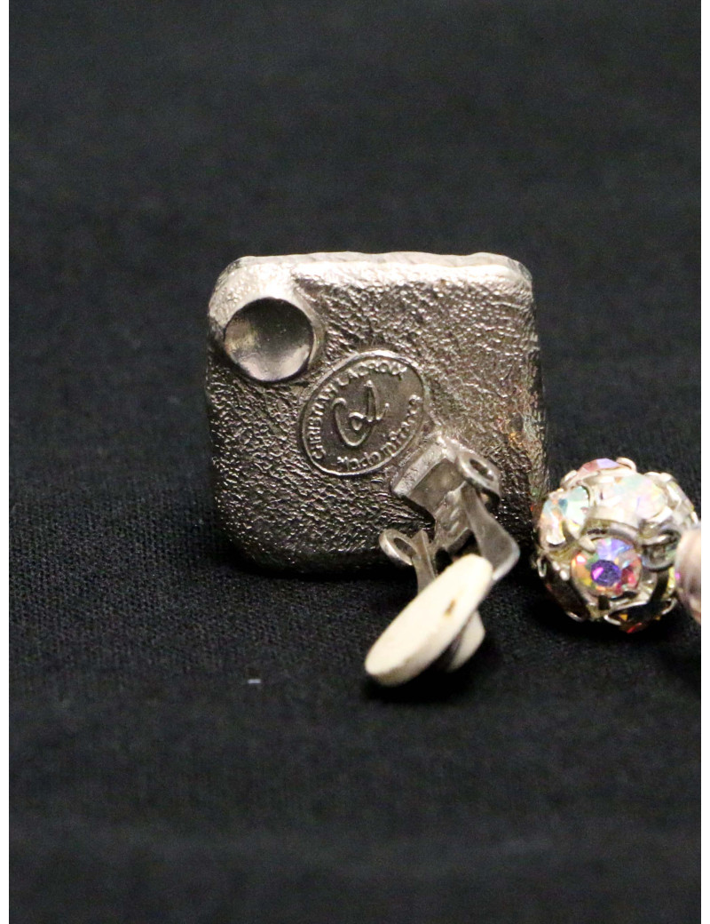 Clips CHRISTIAN LACROIX pendants émaillés