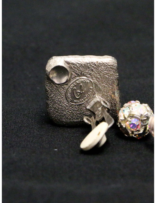 Clips CHRISTIAN LACROIX pendants émaillés