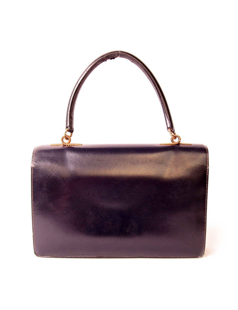 Sac vintage HERMES bleu marine