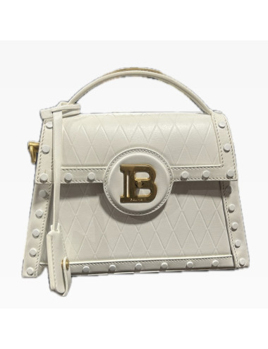 Mini sac Balmain cuir blanc
