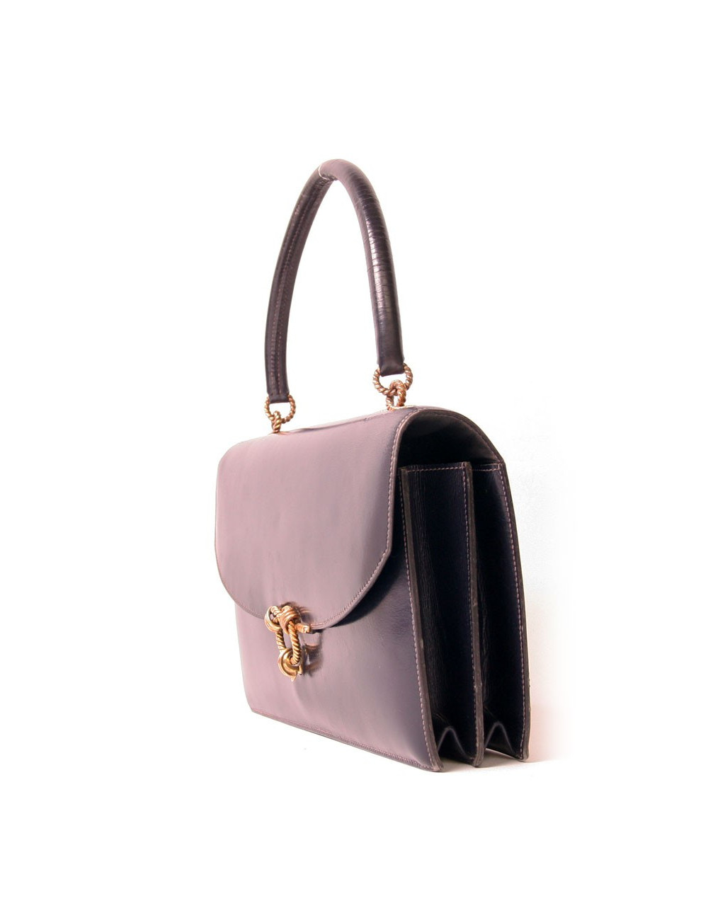 Sac vintage HERMES bleu marine