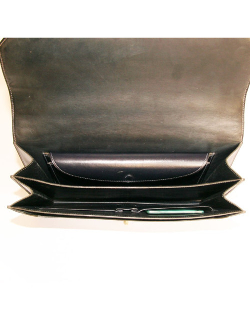 Sac vintage HERMES bleu marine