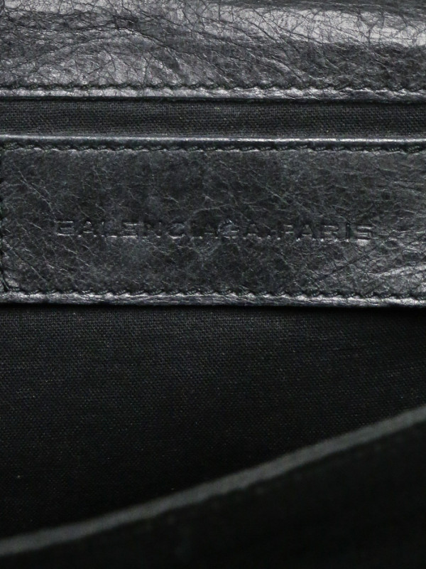 Pochette Balenciaga City cuir marine