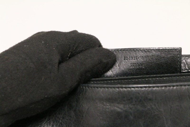 Pochette Balenciaga City cuir marine