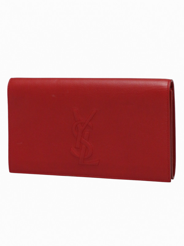 Pochette YSL cuir rouge