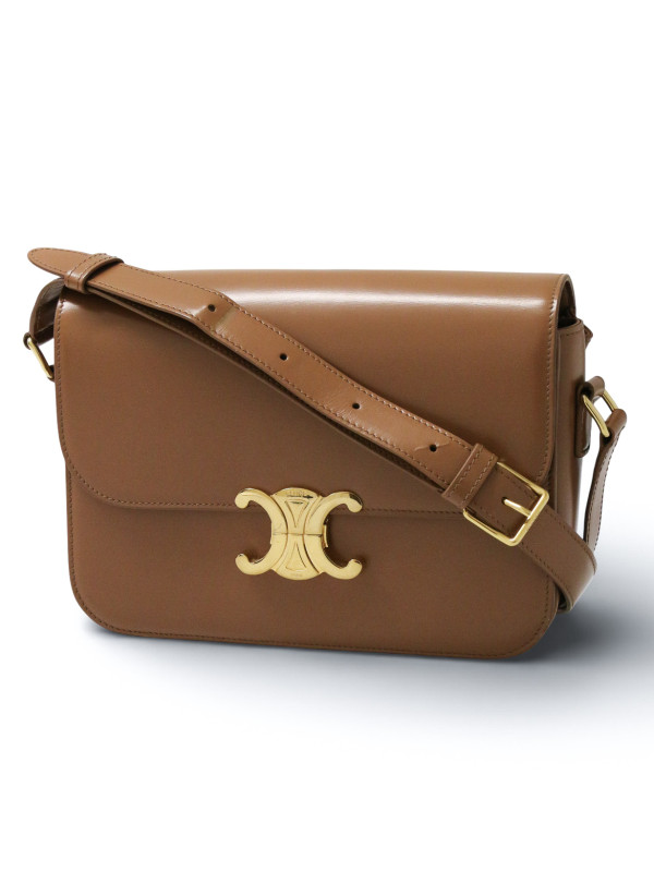 Sac Triomphe veau brillant bronze Céline