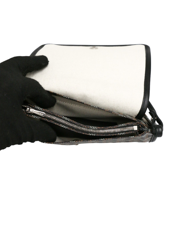 Pochette plumet toile noire Goyard