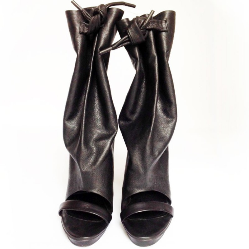Leather open toe boots Balenciaga Multicolour size 39 IT in Leather   32774804