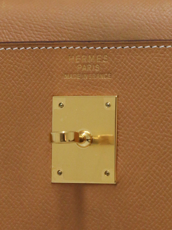 Sac Hermès Kelly 35 cuir epsom Camel