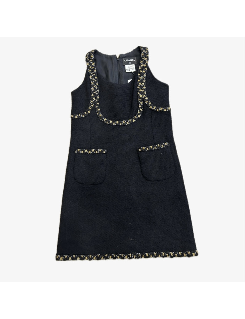 Robe Chanel Paris Byzance tweed gansée T36