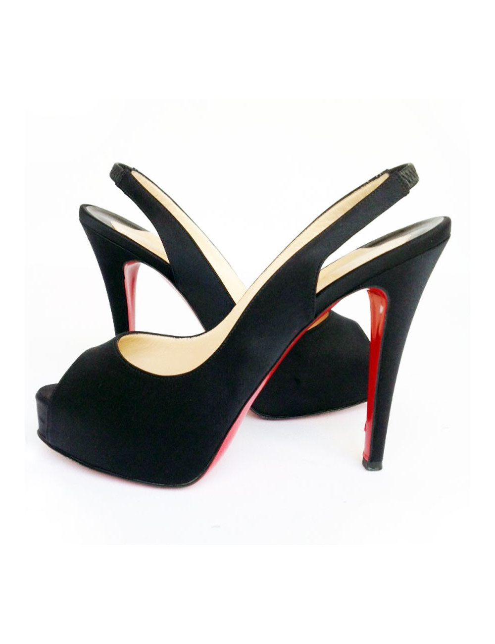 Escarpins CHRISTIAN LOUBOUTIN en satin noir