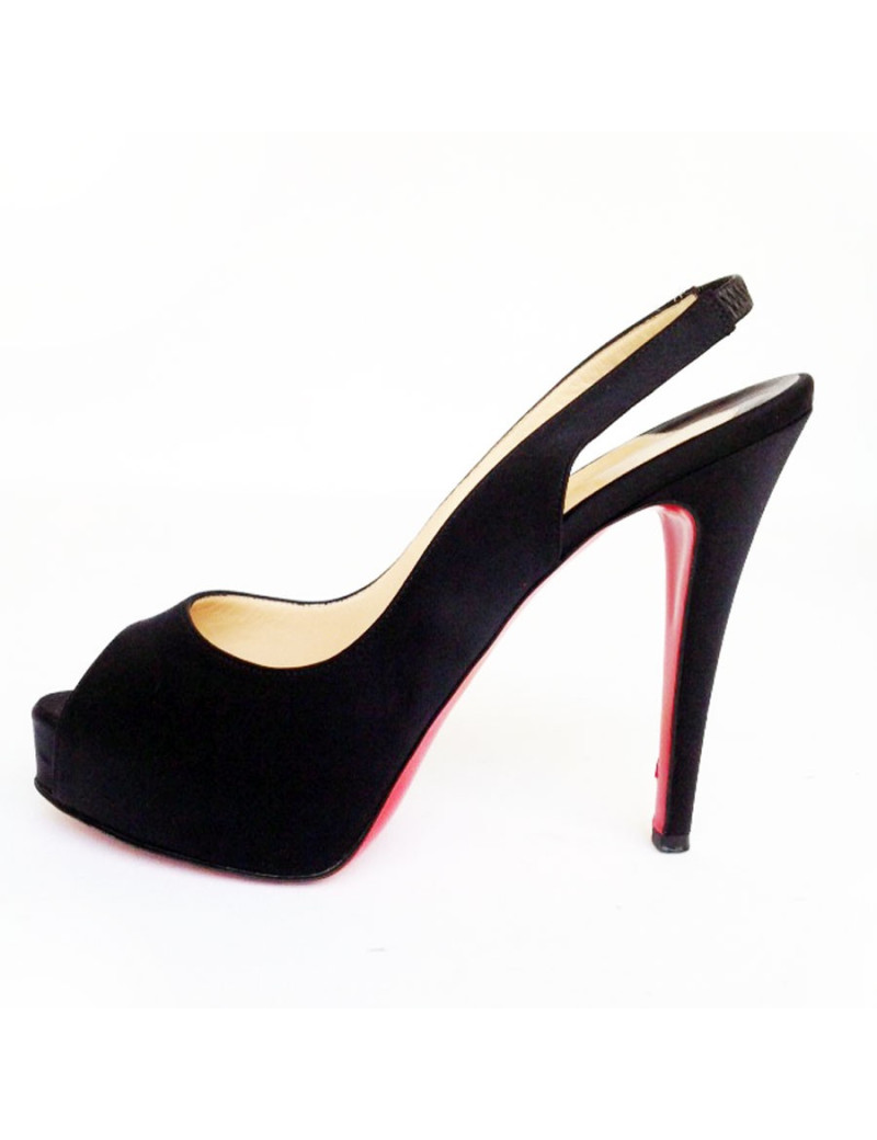 Escarpins CHRISTIAN LOUBOUTIN en satin noir