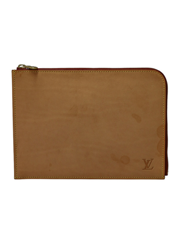 Pochette LOUIS VUITTON cuir de vache naturel