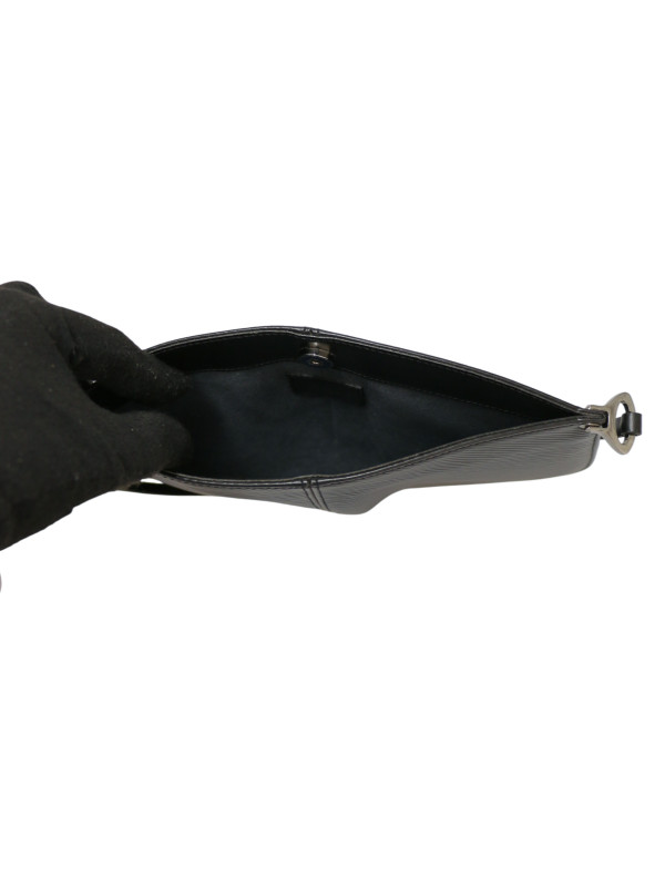 Pochette accessoires Louis Vuitton cuir épi noir