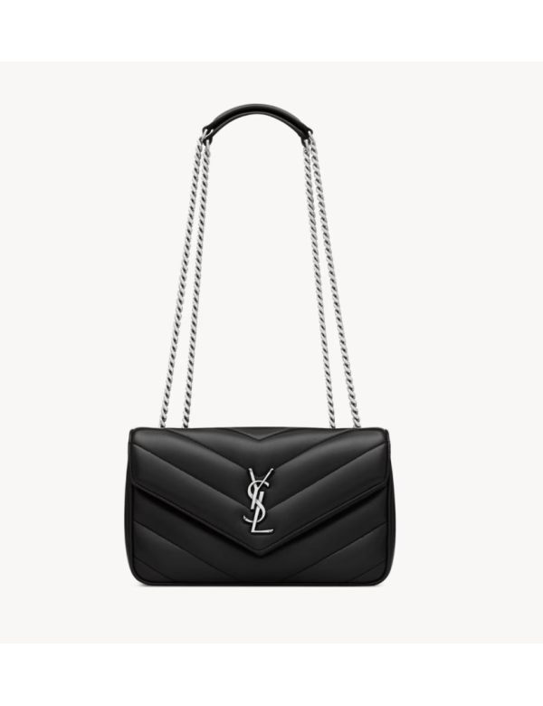 Sac Loulou YSL small cuir noir