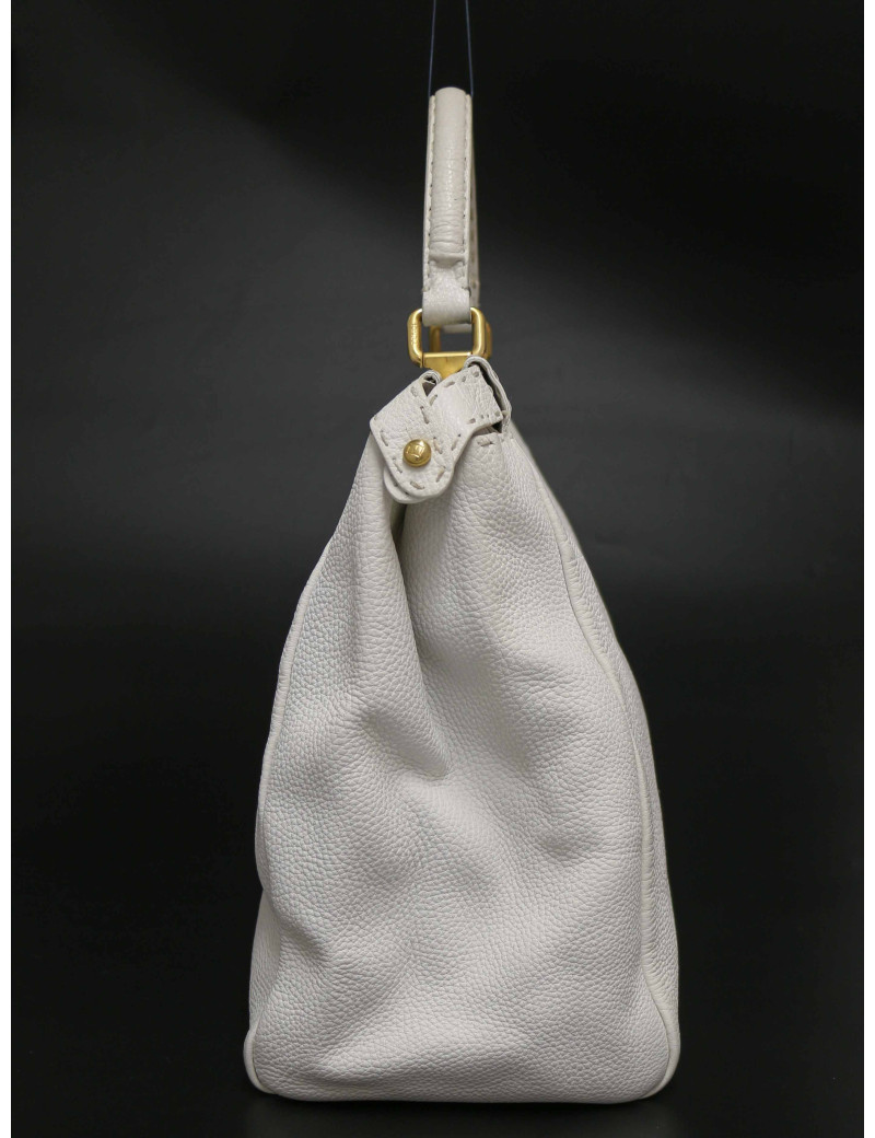 Grand sac Fendi Peekaboo blanc