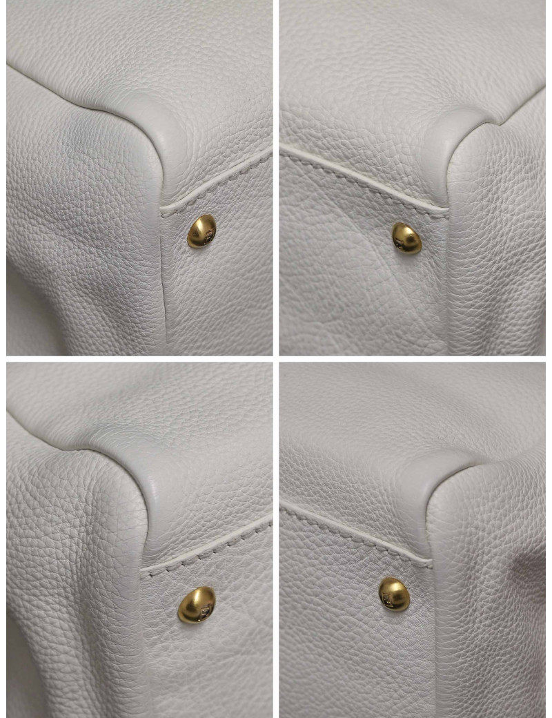 Grand sac Fendi Peekaboo blanc