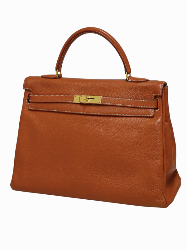 Kelly 35 cuir cognac