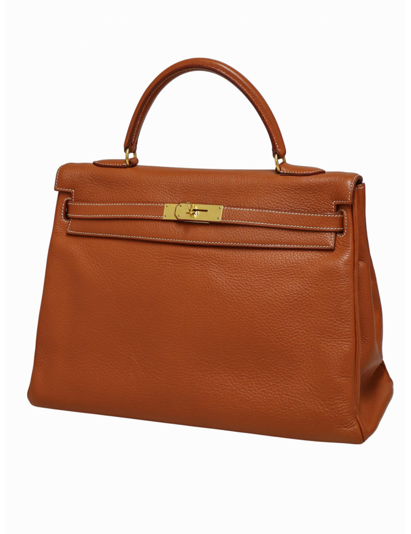 Kelly 35 cuir cognac