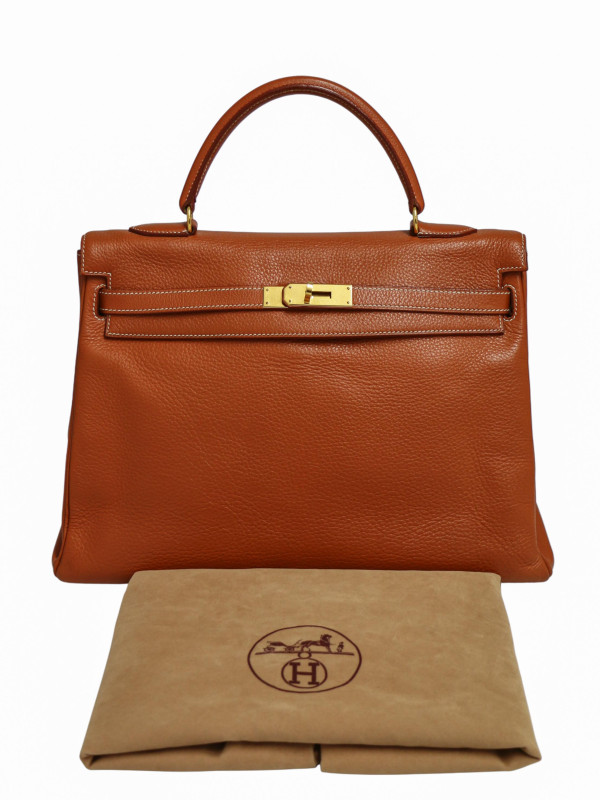 A REPARER Kelly 35 cuir cognac 2