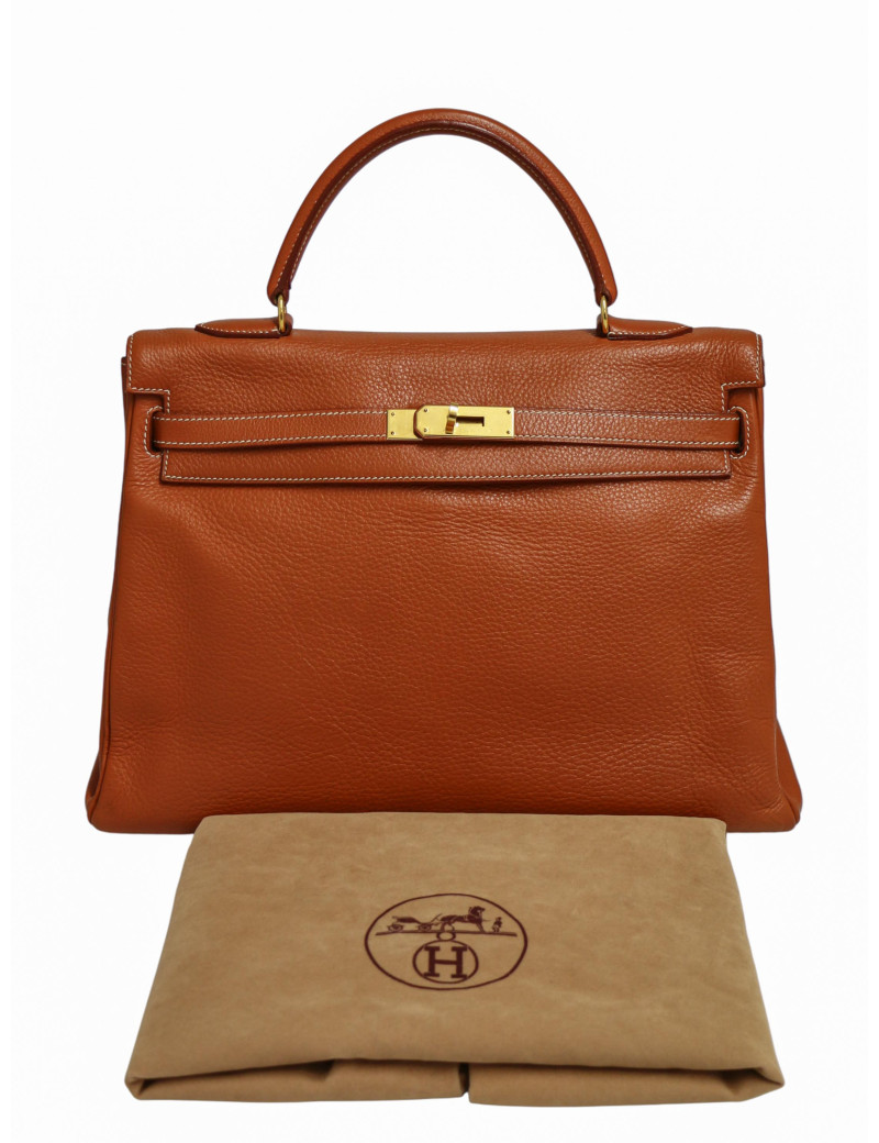 Kelly 35 cuir cognac