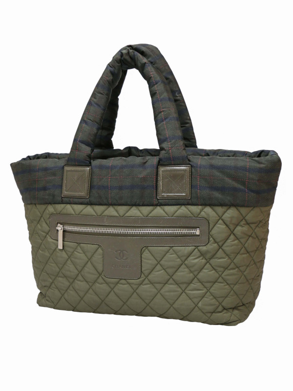 sac Tote Coco Cocoon Chanel Tartan kaki