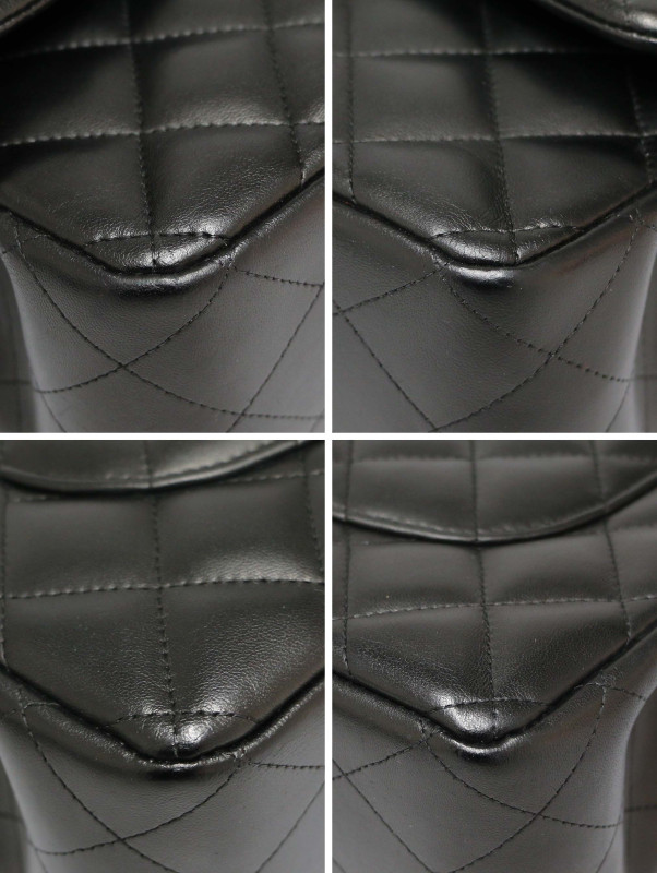 Jumbo Chanel cuir d'agneau noir