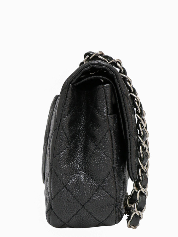 Sac Chanel Timeless 25 cuir caviar bijouterie argent