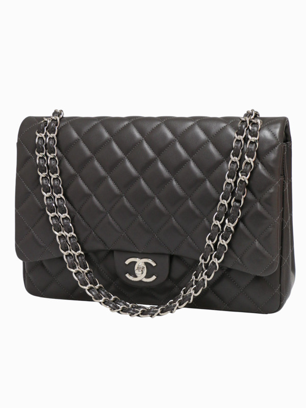 Sac Chanel maxi jumbo gris foncé