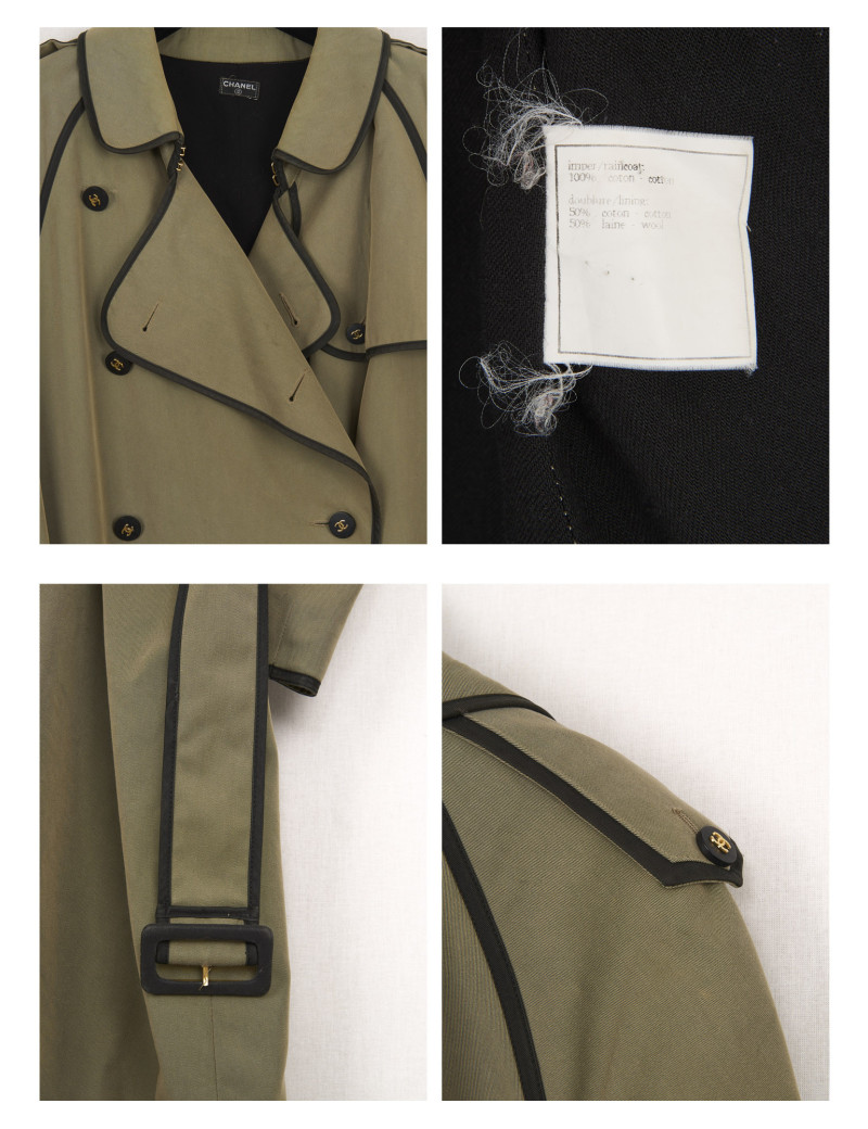 Trench Chanel kaki 1996-1998 T40