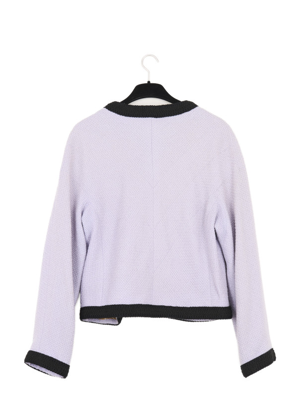 1991Cropped jacket Chanel tweed lavande T40 2