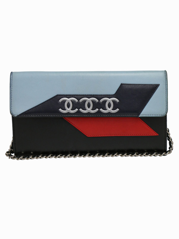 Sac Wallet on chain Chanel Airlines noir bleu rouge – Collection 2016-17 2