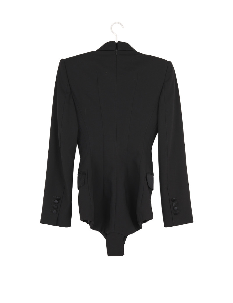 Body Dolce & Gabbana double boutonnage satin noir