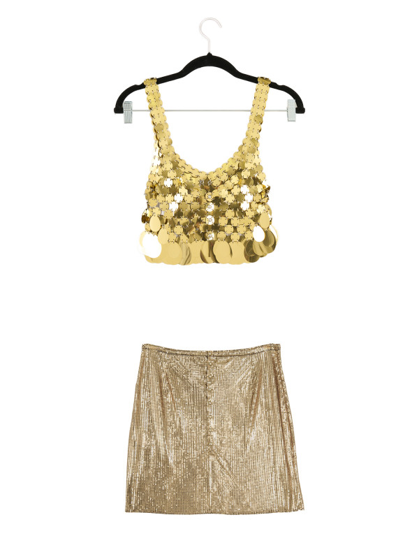 Ensemble Paco Rabanne doré T34